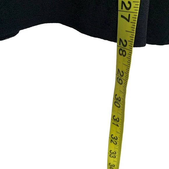 Exclusively Misook Black Stripe Pattern Long Sleeve Top Large - Picture 7 of 7